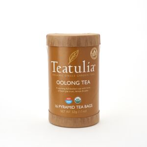 Teatulia Organic Oolong Tea Eco Canister 30 Pyramid