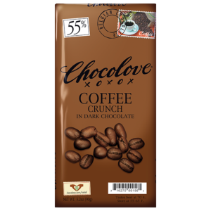 Chocolove Coffee Crunch with dark Chocolate Bar 2.3 Oz LOCAL