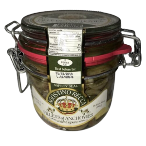 Agostino Recca Anchovies with capers 230 Grams