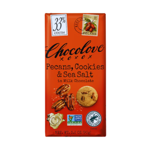 Chocolove - Large Bars - Pecans, Cookies & Sea Salt in Milk Chocolate 3.2oz