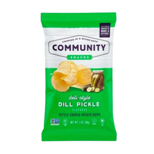 Community Chips Dill Pickle kettle-style potato chips