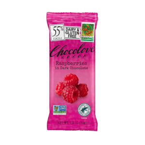 Chocolove Raspberries in Dark Chocolate Bar 55% Cocoa