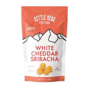 Kettle Head White Cheddar Sriracha Popcorn | Denver Gourmet Snack | 3 oz