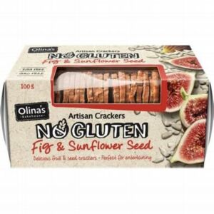Olina's Gluten Free Fig and Sunflower seed Cracker 3.5 Oz