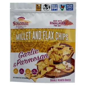 Soloman Baking Co Himalayan Sea salt Pita Chips Parmesan Garlic 6 Oz Local
