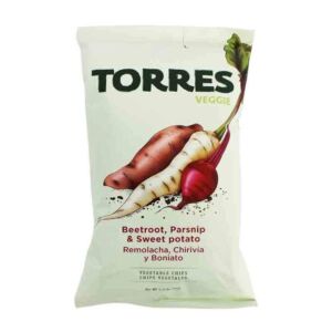 Torres Vegetable Chips Beetroot Parsnip and Sweet potato 90 Gram
