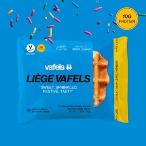 Vafels Liège Birthday Waffle – 100% Plant-Based** 10 grams Protein